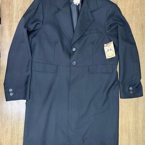 Classic Black Men's Trench Coat WAH made in the USA NEW